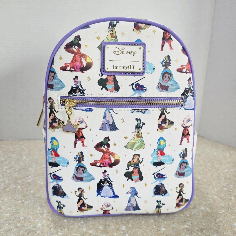 Disney Loungefly Princess Dress Silhouettes Mini Backpack NWT